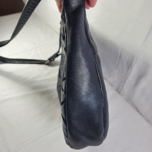 Stone Mountain Black Leather Bag with Embroidery - Picture 6 of 11